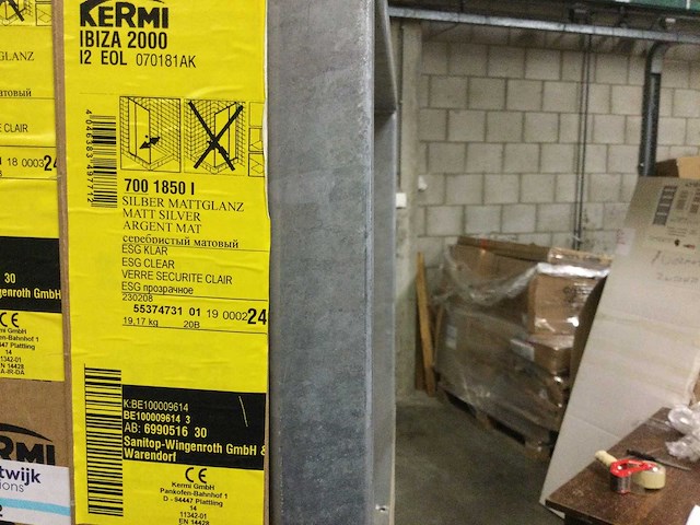 Kermi - hoek instap links 2-delig met schuifdeur 70x185 cm. - afbeelding 2 van  2