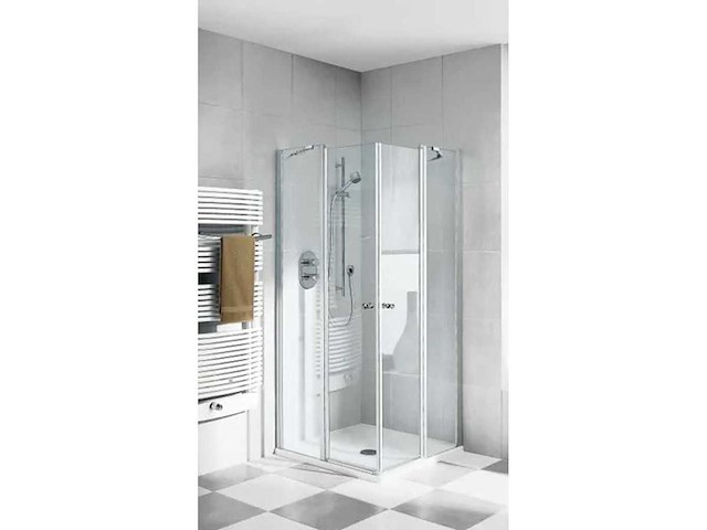 Kermi - hoek instap rechts met schuifdeur 75x185 cm - afbeelding 1 van  2