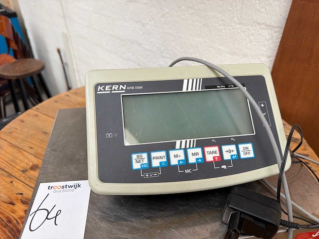 Kern kfb-tam industriële rvs weegschaal met digitale indicator - afbeelding 2 van  3