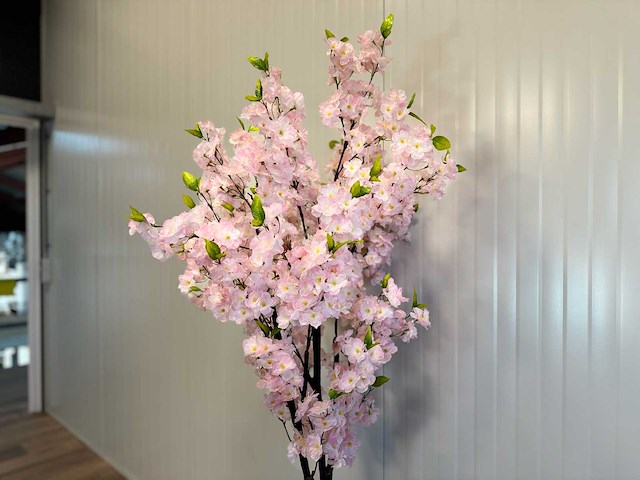 Kersen bloesem kunstboom (2x) - afbeelding 4 van  18