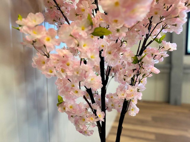 Kersen bloesem kunstboom (2x) - afbeelding 18 van  18