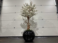 Kersen bloesem kunstboom met pot - afbeelding 7 van  14