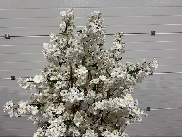 Kersen bloesem kunstboom met pot - afbeelding 12 van  13