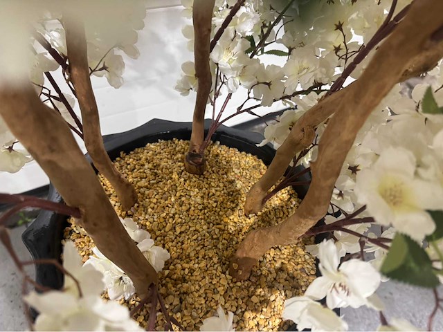 Kersen bloesem kunstboom met pot - afbeelding 13 van  13