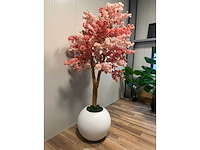 Kersen bloesem kunstboom met pot - afbeelding 7 van  15