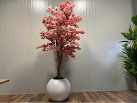 Kersen bloesem kunstboom met pot - afbeelding 8 van  15