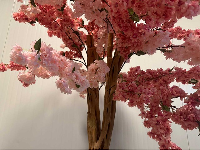 Kersen bloesem kunstboom met pot - afbeelding 10 van  15