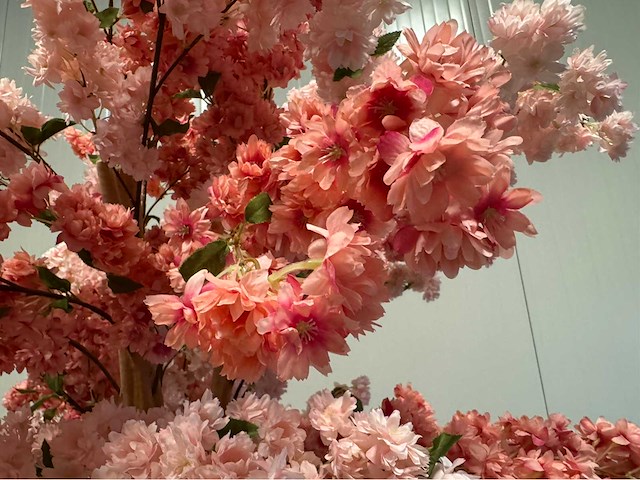 Kersen bloesem kunstboom met pot - afbeelding 13 van  15