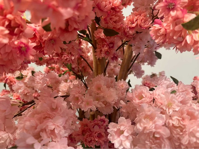 Kersen bloesem kunstboom met pot - afbeelding 15 van  15