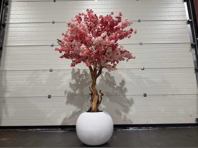 Kersen bloesem kunstboom met pot - afbeelding 1 van  16