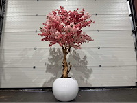 Kersen bloesem kunstboom met pot - afbeelding 1 van  16