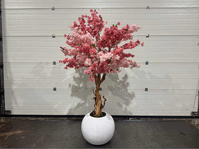 Kersen bloesem kunstboom met pot - afbeelding 9 van  16