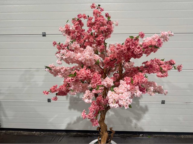 Kersen bloesem kunstboom met pot - afbeelding 14 van  16