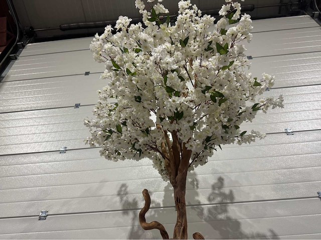 Kersen bloesem kunstboom met pot - afbeelding 9 van  14