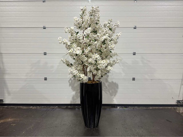 Kersen bloesem kunstboom met pot - afbeelding 1 van  13