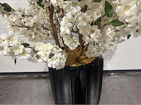 Kersen bloesem kunstboom met pot - afbeelding 10 van  13