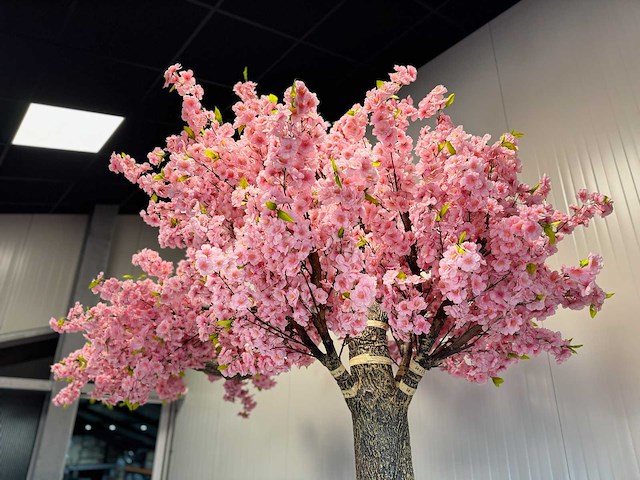 Kersen bloesem kunstboom roze - afbeelding 6 van  19