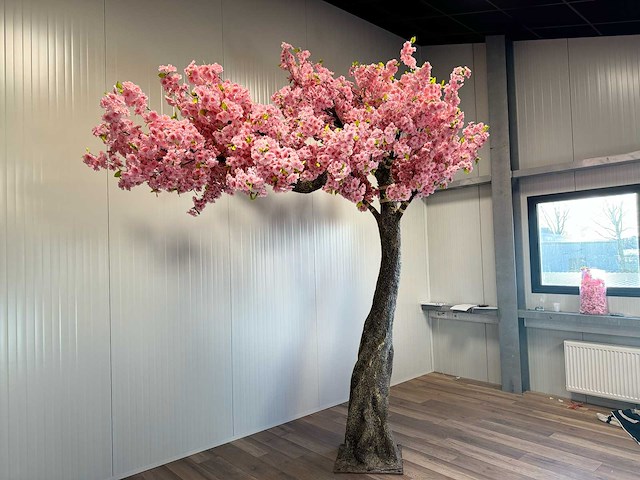 Kersen bloesem kunstboom roze - afbeelding 12 van  19