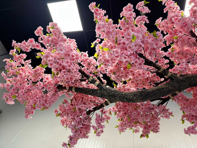 Kersen bloesem kunstboom roze - afbeelding 3 van  19