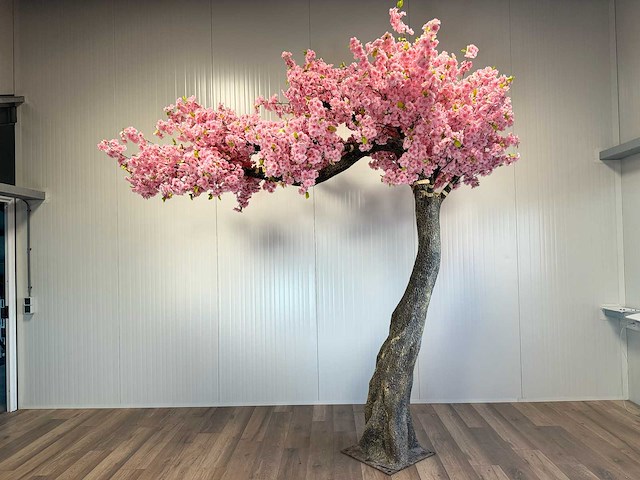 Kersen bloesem kunstboom roze - afbeelding 2 van  4