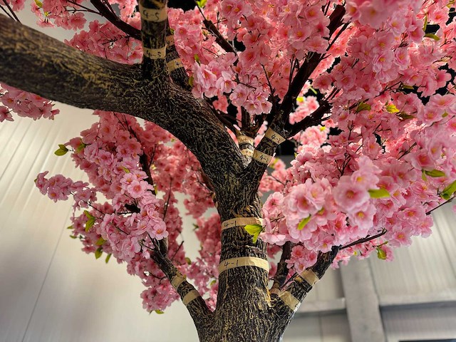 Kersen bloesem kunstboom roze - afbeelding 17 van  17