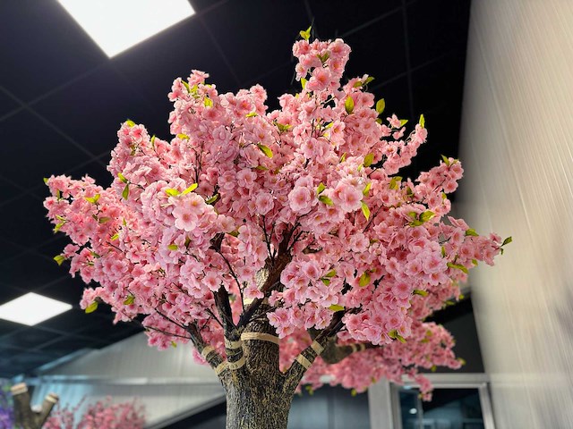 Kersen bloesem kunstboom roze - afbeelding 7 van  19