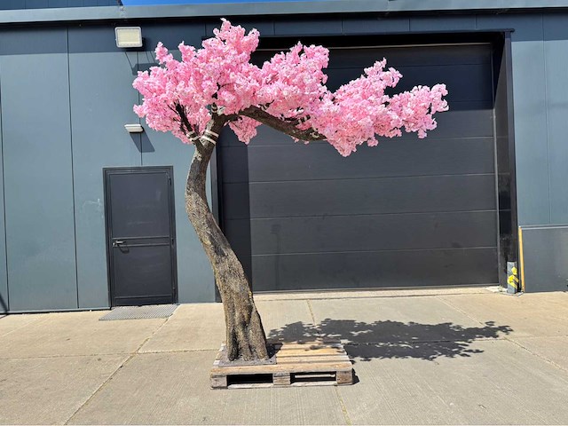 Kersen bloesem kunstboom roze - afbeelding 5 van  12