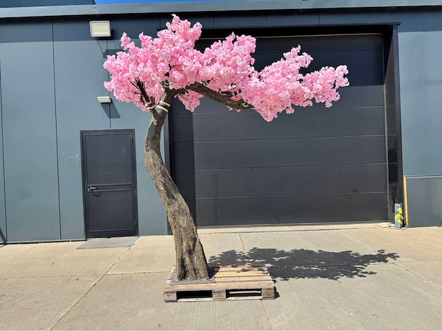 Kersen bloesem kunstboom roze - afbeelding 5 van  12