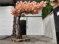 Kersen bloesem kunstboom zalm / rosé - afbeelding 7 van  13