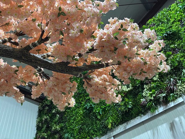 Kersen bloesem kunstboom zalm / rosé - afbeelding 11 van  13