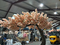 Kersen bloesem kunstboom zalm / rosé - afbeelding 4 van  14