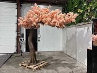 Kersen bloesem kunstboom zalm / rosé - afbeelding 7 van  13