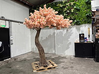 Kersen bloesem kunstboom zalm / rosé - afbeelding 8 van  13