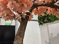 Kersen bloesem kunstboom zalm / rosé - afbeelding 10 van  13