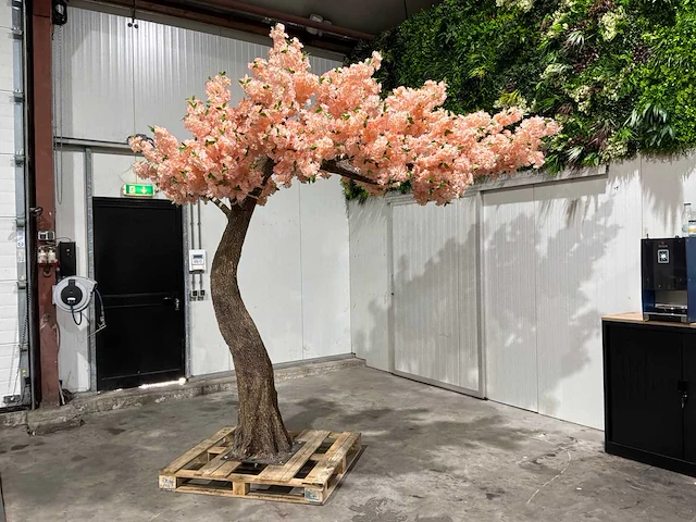 Kersen bloesem kunstboom zalm / rosé - afbeelding 1 van  14