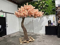 Kersen bloesem kunstboom zalm / rosé - afbeelding 9 van  14