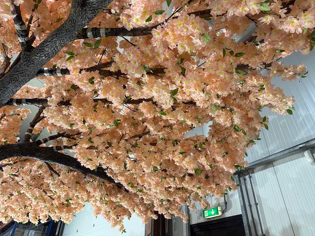 Kersen bloesem kunstboom - afbeelding 10 van  25