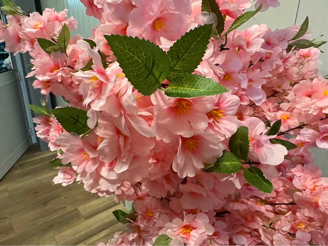 Kersen bloesem kunstboom - afbeelding 5 van  7