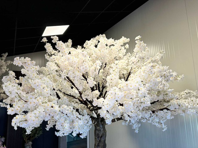 Kersen bloesem kunstboom - afbeelding 10 van  25