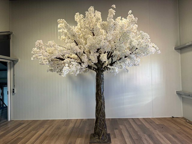 Kersen bloesem kunstboom - afbeelding 9 van  25