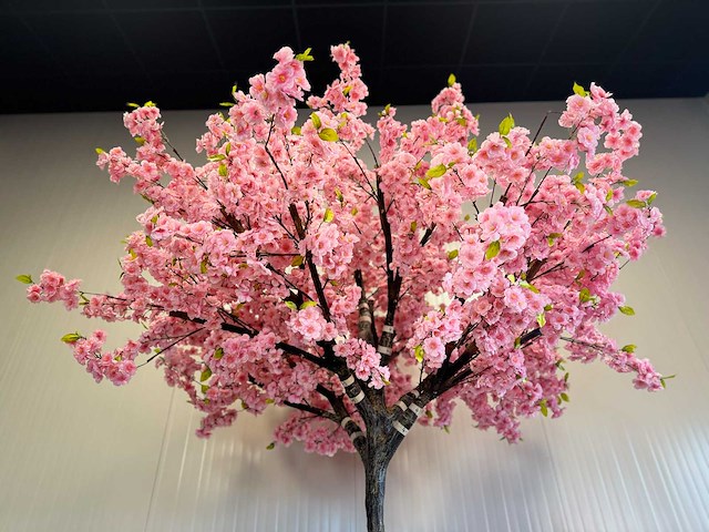 Kersen bloesem kunstboom - afbeelding 9 van  16