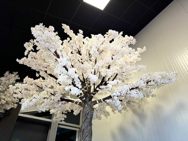 Kersen bloesem kunstboom - afbeelding 4 van  25