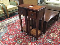 Kersenhouten bijzettafel (2x) - afbeelding 1 van  4