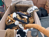 Kerst en sint pruiken baarden stof dierenprint/bont - afbeelding 1 van  5