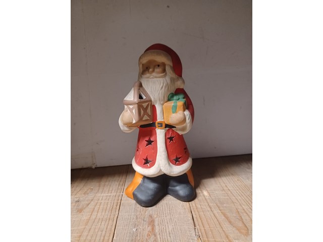 Kerst man theelicht hoog 22 cm aantal 1 stuks. - afbeelding 1 van  5