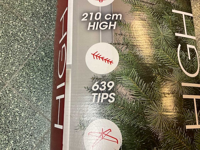 Kerstboom - 210 cm - kunst - afbeelding 4 van  5