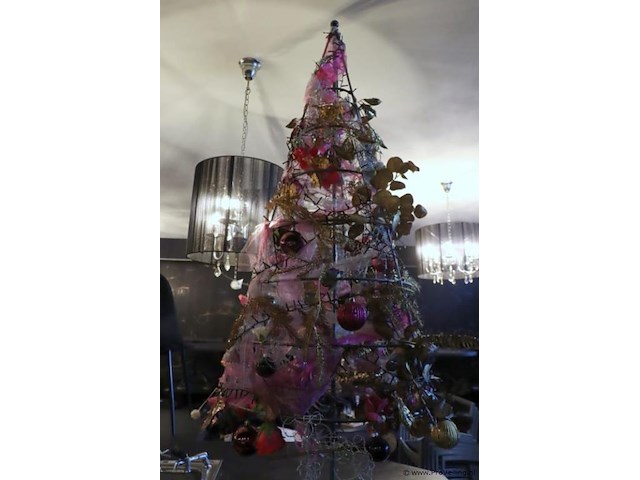 Kerstboom frame incl. kerstdecoratie - afbeelding 2 van  7