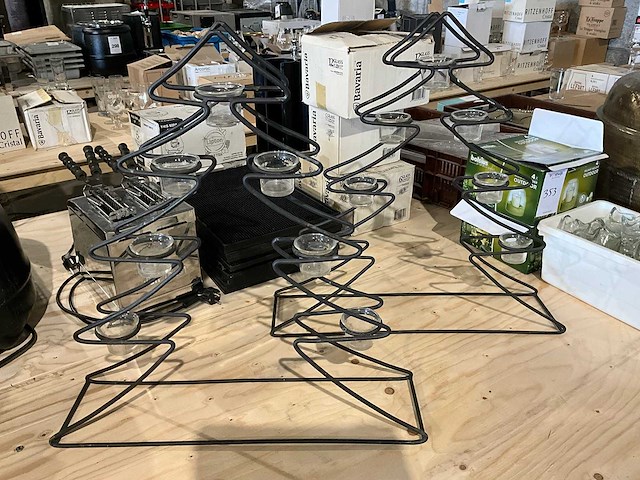 Kerstboom met sfeerlichthouders (2x) - afbeelding 2 van  3