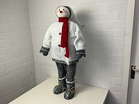 Kerstdecoratie sneeuwpop - afbeelding 1 van  2
