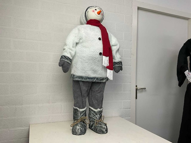 Kerstdecoratie sneeuwpop - afbeelding 2 van  2